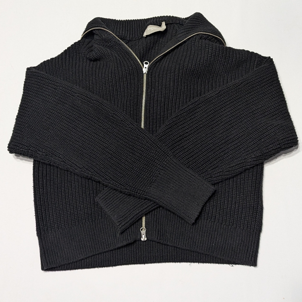 Everlane Womens Cardigan Sweater 100% Organic Cotton Chunky Knit Neutral Large